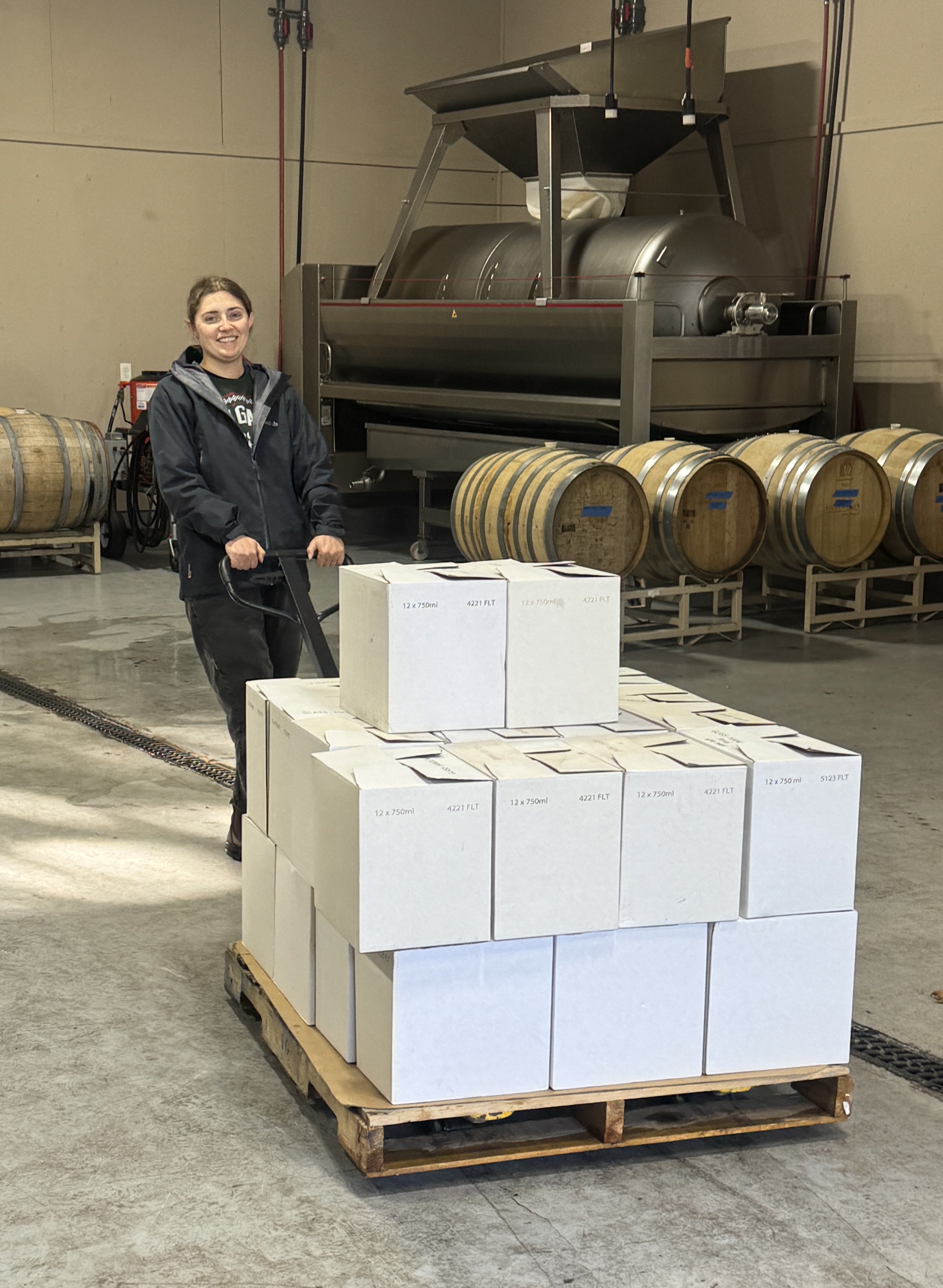 Bottling w/ Board Member & Assistant Winemaker Kelsie Parker